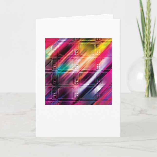 Carte de voeux Arty Abstraite - TV à thème (Devant)