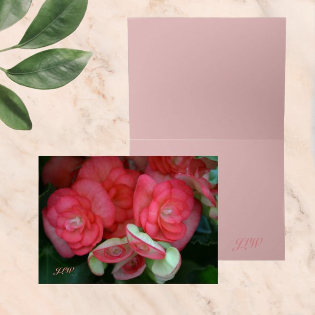 Carte de vœux au bégonia rose vif (Créateur téléchargé)