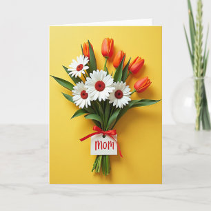 Carte de vœux au bouquet floral
