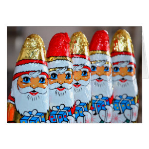 Carte de voeux au chocolat du Père Noël