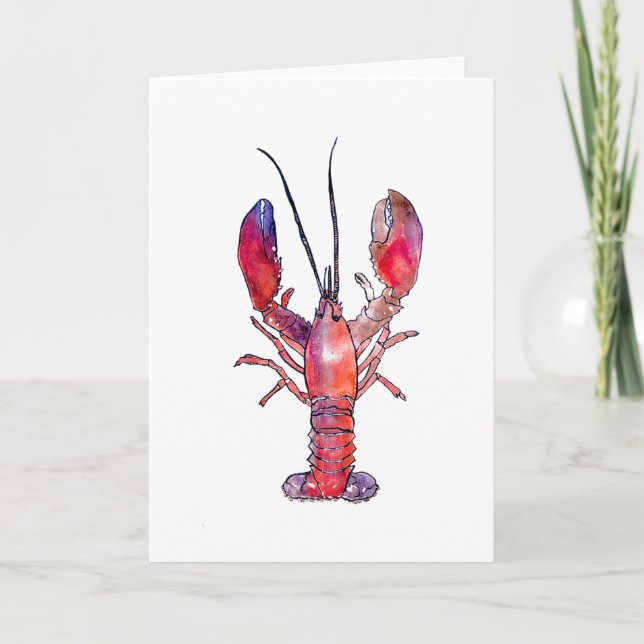 Carte de voeux au homard (Devant)