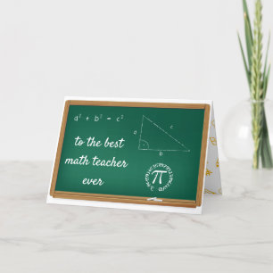 Carte de voeux au meilleur enseignant de mathémati
