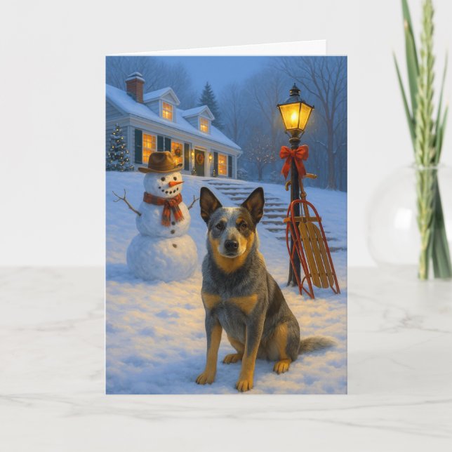 Carte de vœux Australian Cattle Dog (Devant)