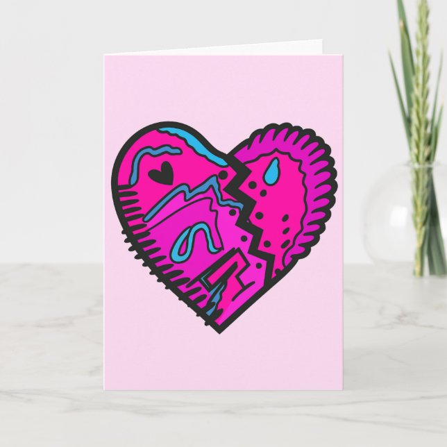 Carte de vœux aux couleurs vives sur le thème des  (Devant)