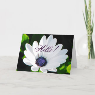 Carte de voeux aux fleurs blanches