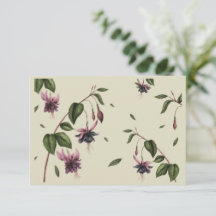 Carte de voeux aux fleurs violettes