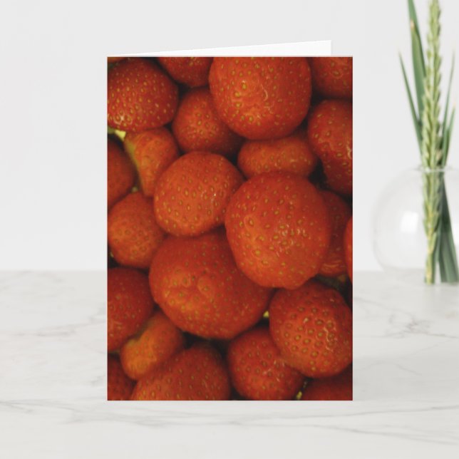 Carte de voeux aux fraises juteuses (Devant)