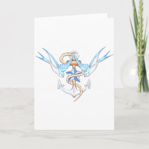 carte de voeux aux oiseaux
