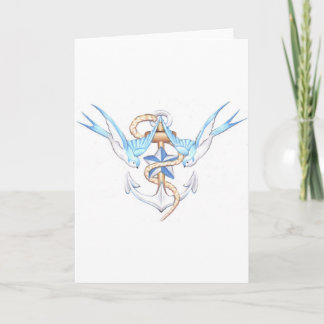 carte de voeux aux oiseaux