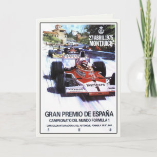 Carte de voeux avec affiche du Grand Prix d'Espagn