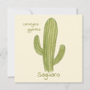 Carte de vœux avec cactus Saguaro