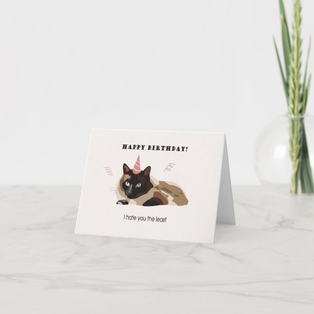 Carte de vœux avec chat en colère (Devant)