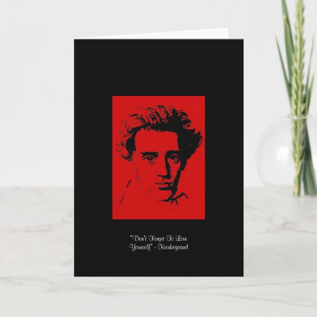 Carte de vœux avec citation de Kierkegaard "Aimez- (Devant)