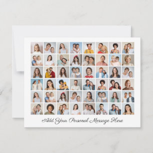 Carte de vœux avec collage de 48 photos