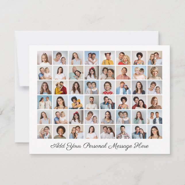 Carte de vœux avec collage de 48 photos (Devant)