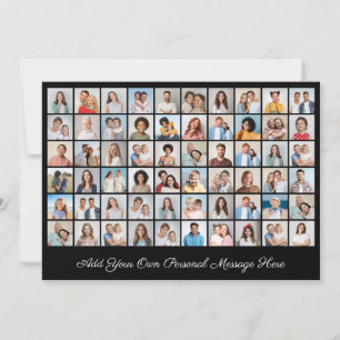 Carte de vœux avec collage de 60 photos à personna