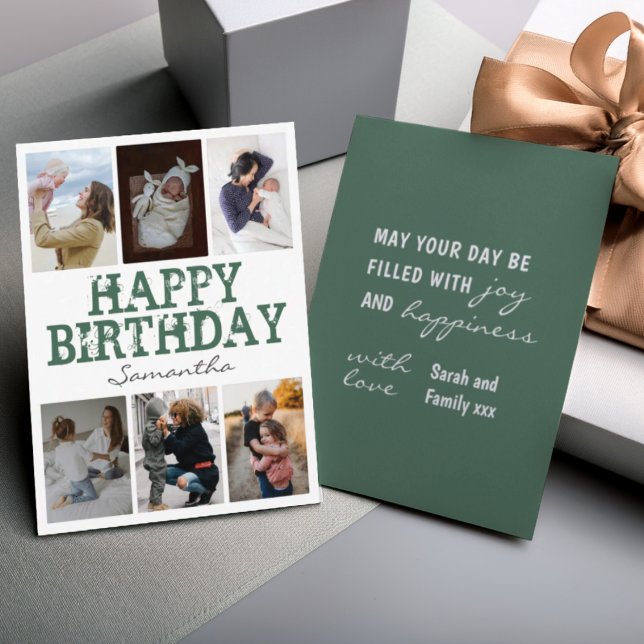 Carte de voeux avec collage photo pour le joyeux a (Créateur téléchargé)