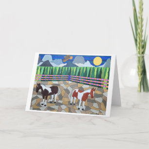 Carte De Voeux Avec Dessin En Verre Tiré