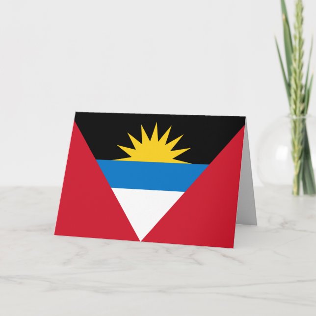 carte de vœux avec drapeau d'antigua-et-barbuda (Devant)