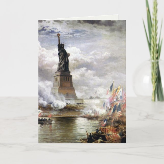 Carte de voeux avec Edward Moran Peinture (Devant)