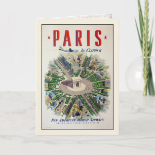 Carte de voeux avec la copie de Paris de ligne