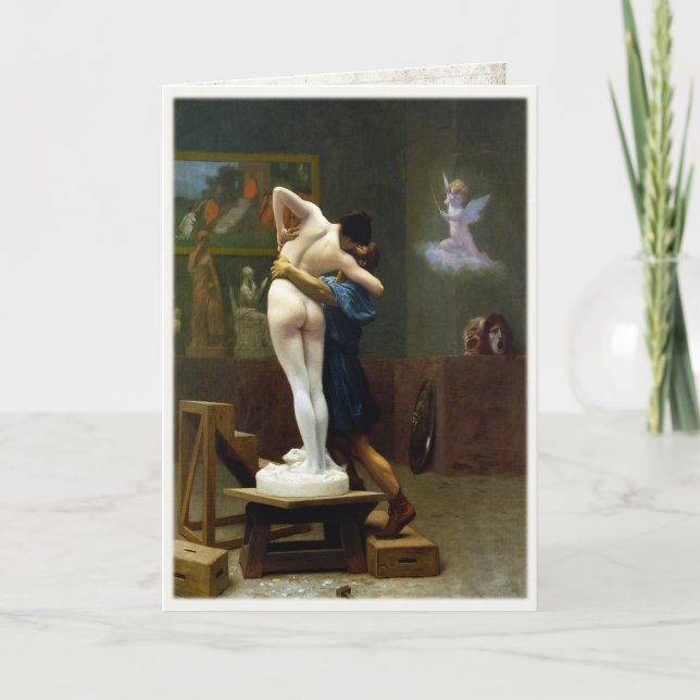 Carte de voeux avec la peinture de Jean-Léon (Devant)