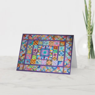 Carte de voeux avec la photo de l'édredon fait