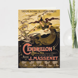 Carte de voeux avec l'affiche vintage de théâtre