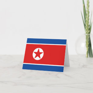 Carte de vœux avec le drapeau de la Corée du Nord