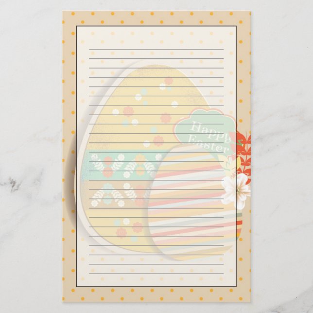 Carte de voeux avec le symbole d'oeuf de pâques (Devant)