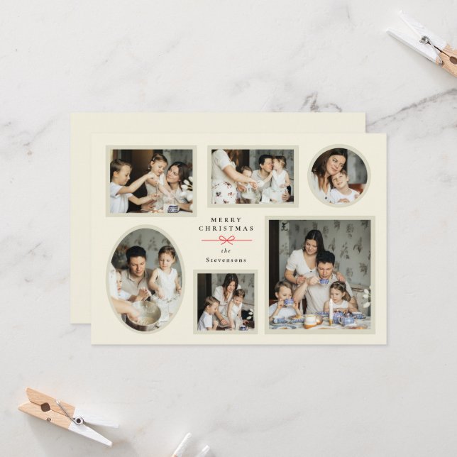 Carte de vœux avec mur de galerie (Devant/Arrière en situation)