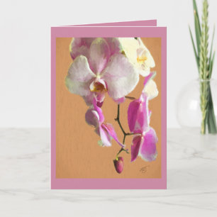 Carte de voeux avec orchidée