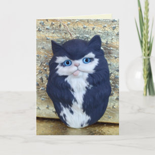 carte de vœux avec ornement de chaton