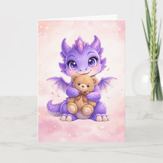 Carte de vœux avec ours en peluche étreignant un d