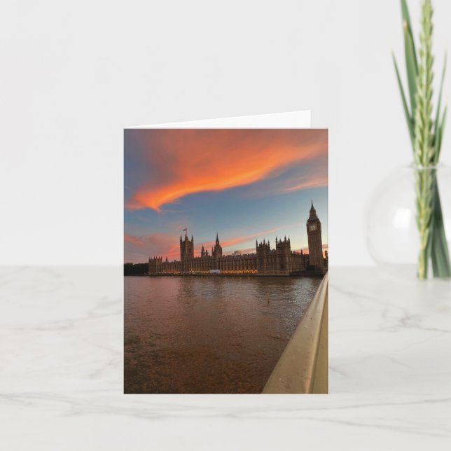 Carte de voeux avec photo de Londres (Devant)