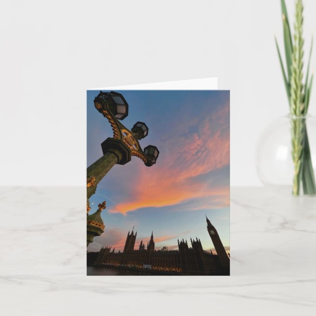 Carte de voeux avec photo de Londres (Devant)