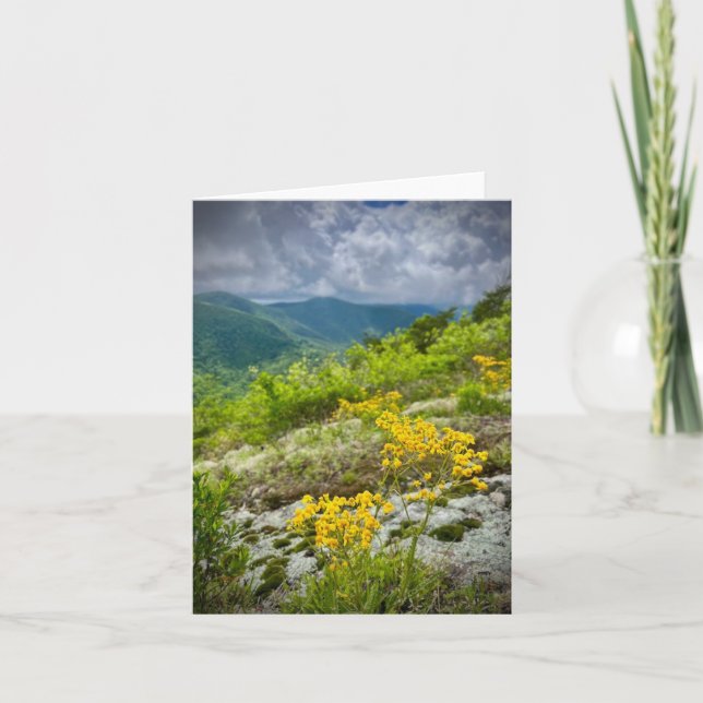 Carte de voeux avec scène de montagne (Devant)