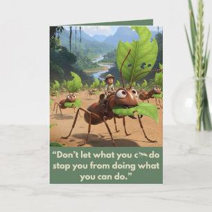 Carte de vœux avec un slogan motivant mignon