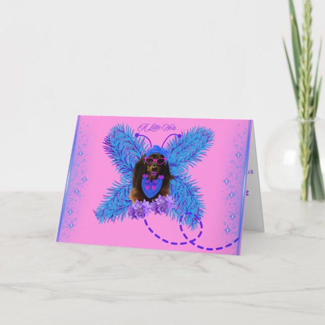 Carte de vœux avec une petite note (Devant)