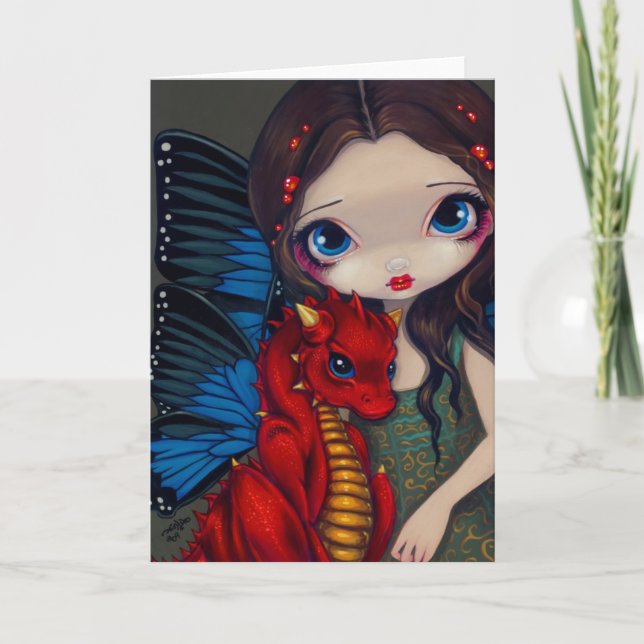 Carte de voeux "Baby Red Dragon" (Devant)