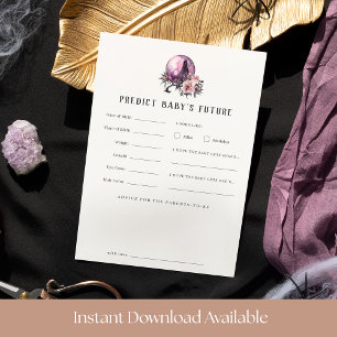Carte de voeux Baby shower Crystal Ball Halloween