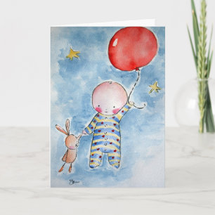 Carte de voeux Baloon rouge