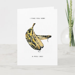 Carte de voeux Banana Peel Valentine's Day