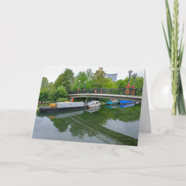 Carte de voeux Barge Little Venice London (Devant)