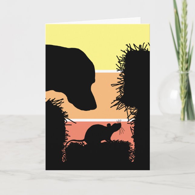 Carte de vœux Barn Hunt pour les chiens de travail (Devant)