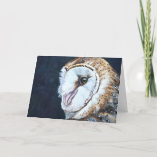 Carte de voeux Barn owl