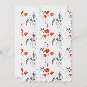Carte de voeux Baroque Horse Flat