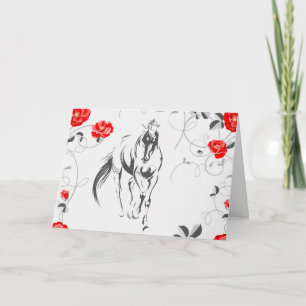 Carte de voeux Baroque Horse (Vierge)