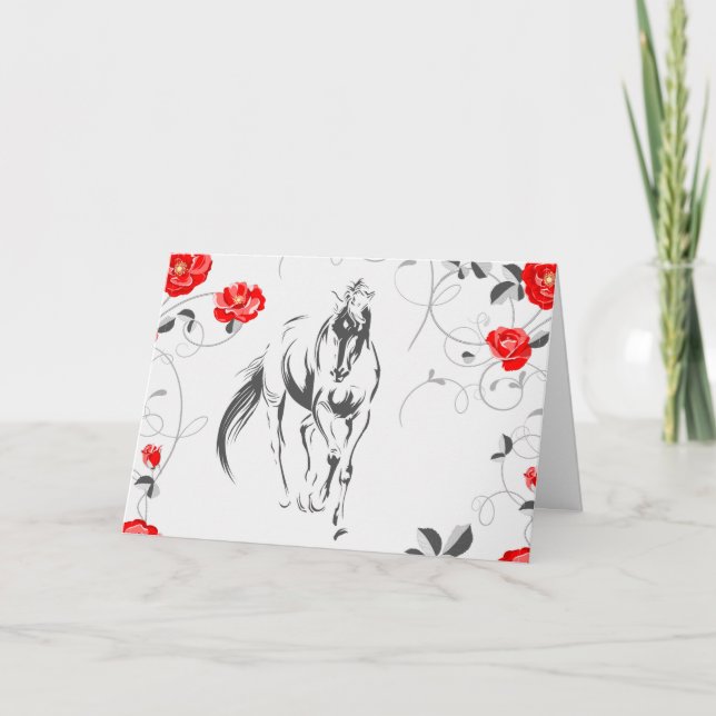 Carte de voeux Baroque Horse (Vierge) (Devant)