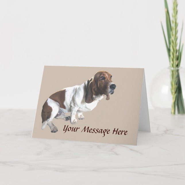 Carte de voeux Basset Hound (Devant)
